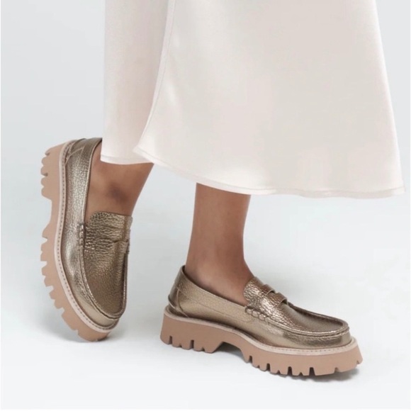 New Pedro Garcia Sebas Lug Penny Loafer in Gold 39.5 / US 9.5 - Picture 16 of 16